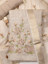 All Over Embroidered Chanderi Unstitched Suit With Dupatta